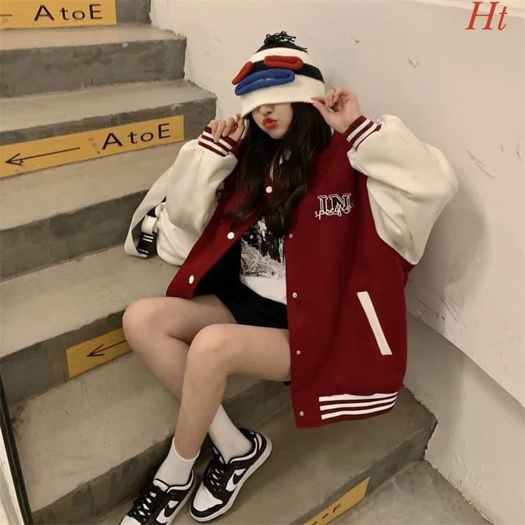 Áo khoác Bomber nỉ Uni tay 6