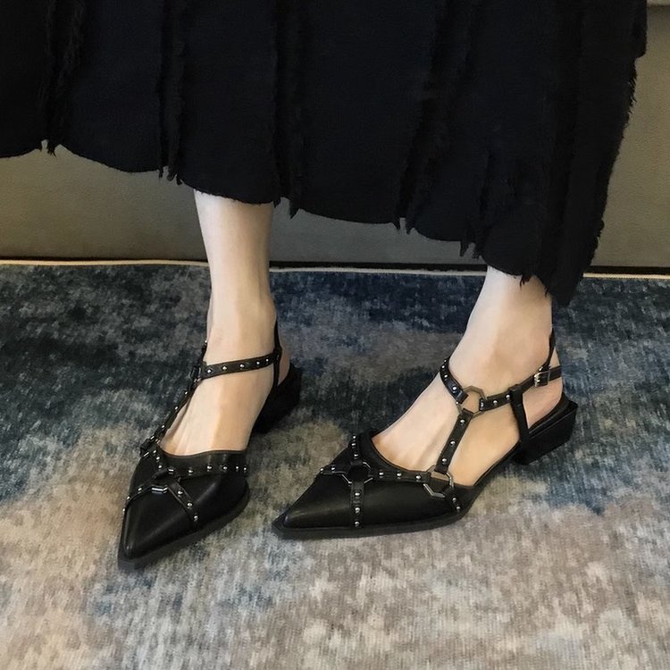 Giày Sandal Mũi Nhọn Đế Dày Thời Trang Dành Cho Nữ