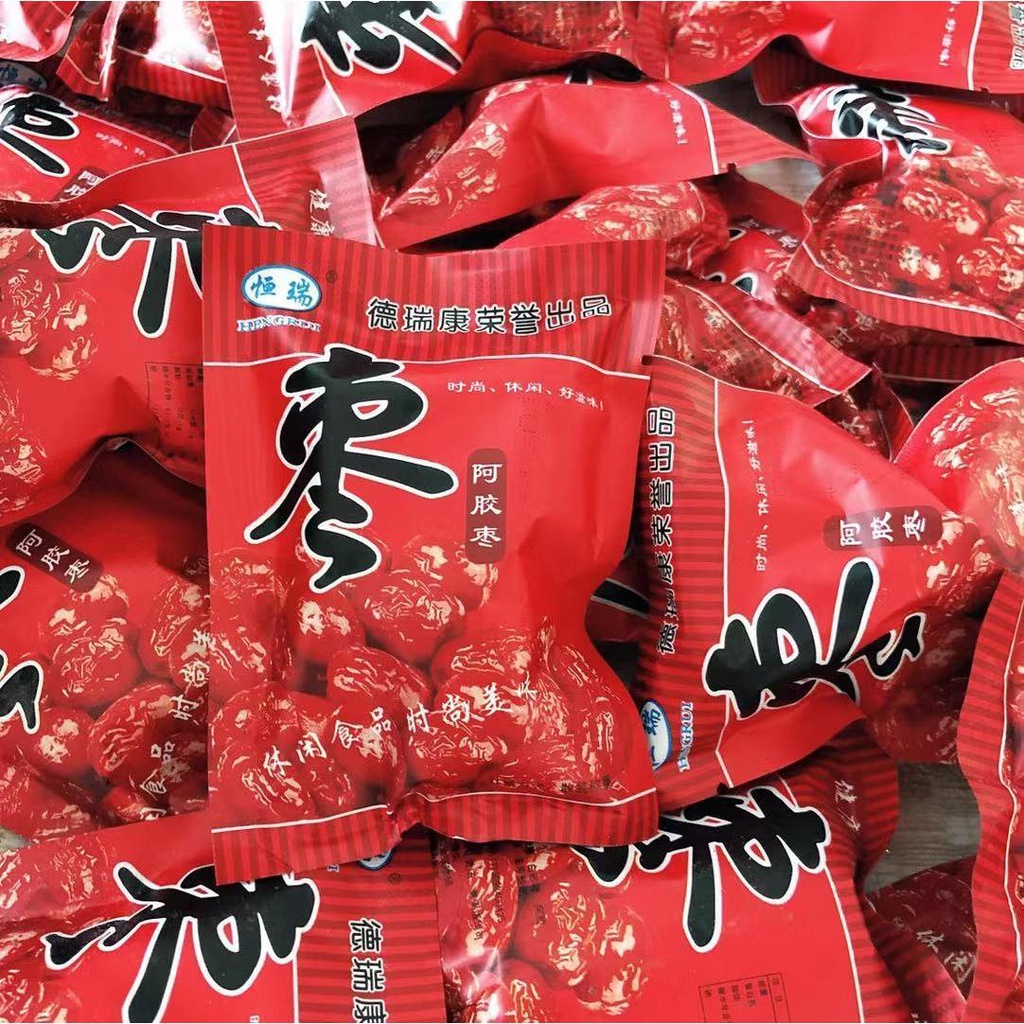 Nhà máy bán hàng trực tiếp gói nhỏ độc lập Ejiao táo tàu không hạt kẹo chà là vàng sợi kẹo chà là bán buôn súp