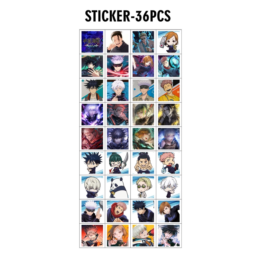 Jujutsu Kaisen Lomo Card Double Sided Photocard Sticker 96pcs/box