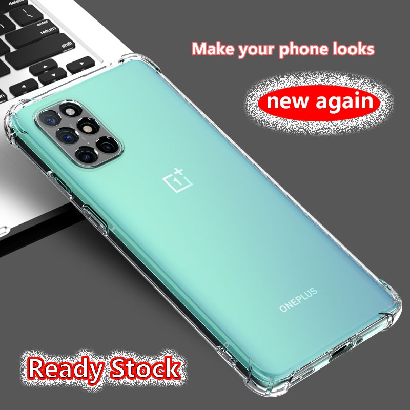 Dành Cho OnePlus 8T 8T + 5G KB2001 KB2000 KB2003 KB2005 KB2007 Pha Lê Trong Suốt 4 Góc Chống Sốc Cao