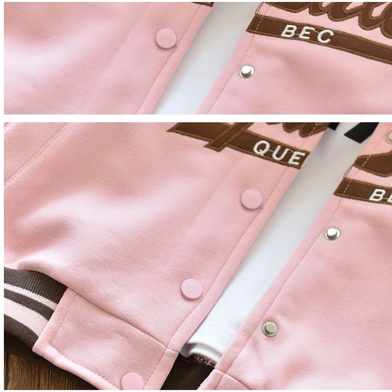 Áo Khoác Bóng Chày Phong Cách Công Chúa Hợp Thời Trang Cho Bé Gái 4-15 Tuổi