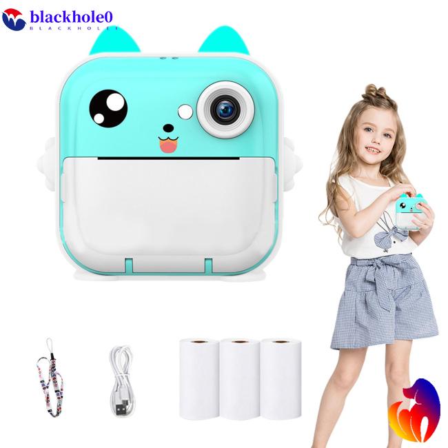 Bh q5 Máy Ảnh In Tức Thì Với Màn Hình 2 inch Và Dây Buộc Bằng Giấy Làm Quà Tặng Đồ Chơi Cho Bé Trai Bé Gái 3-12 Tuổi