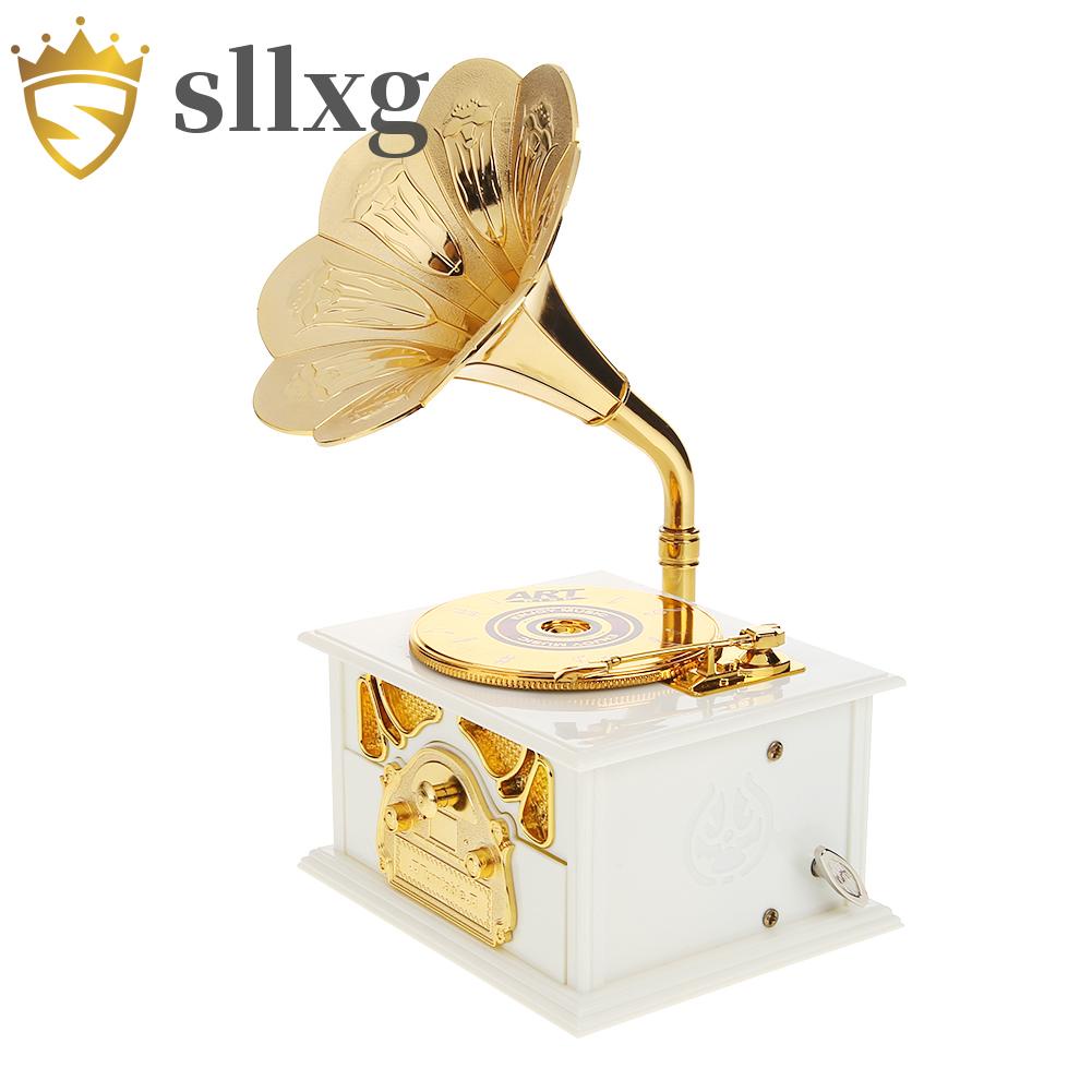 Hộp Nhạc Hình Máy Hát Đĩa phonograph Bằng Gỗ Phong Cách vintage Sáng Tạo Dùng Làm Quà Tặng Sinh Nhật / Giáng Sinh
