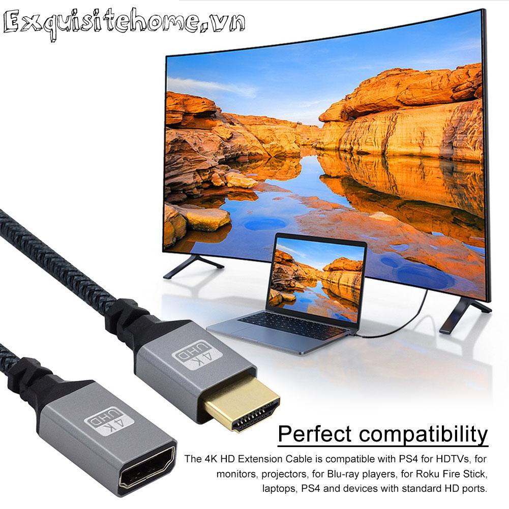 Dây Cáp Chuyển Đổi 15cm 18 gbps hdmi-compatible male Sang female video nylon braid