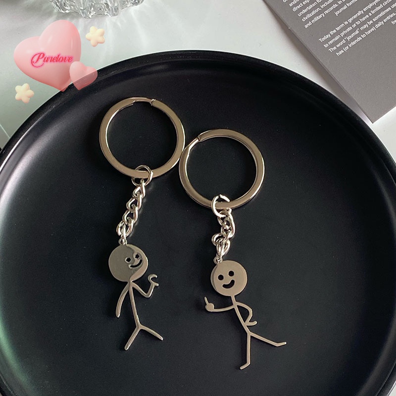 Purelove > Móc Khóa Cặp Đôi Hình Ngón Tay Giữa Trái Tim Dễ Thương Cá Tính Vui Nhộn Mới