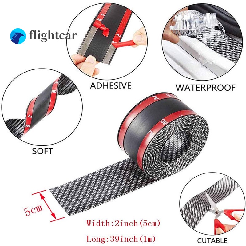Sticker Sợi carbon 3d 7x100cm Bảo Vệ Trang Trí Ngoại Thất Xe Hơi