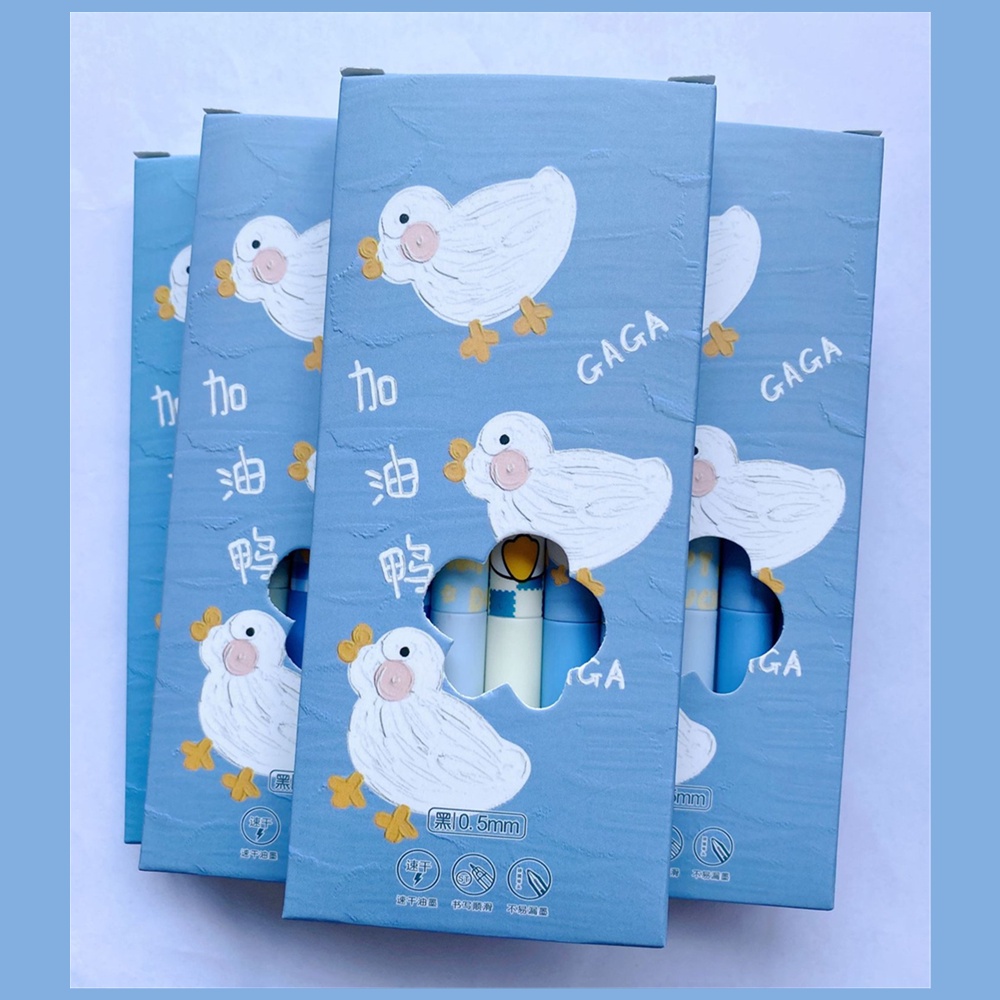 Dễ Thương Bút Mực gel Dạng Nhấn Nhanh Khô Hình Chú Vịt Đáng Yêu