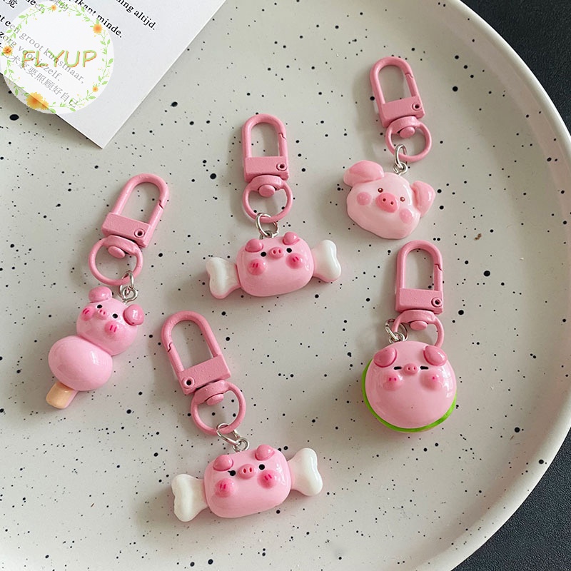 Flyup Móc Khóa Hình Heo Hồng Ba Chiều Dễ Thương Làm Quà Tặng Cho Học Sinh vn