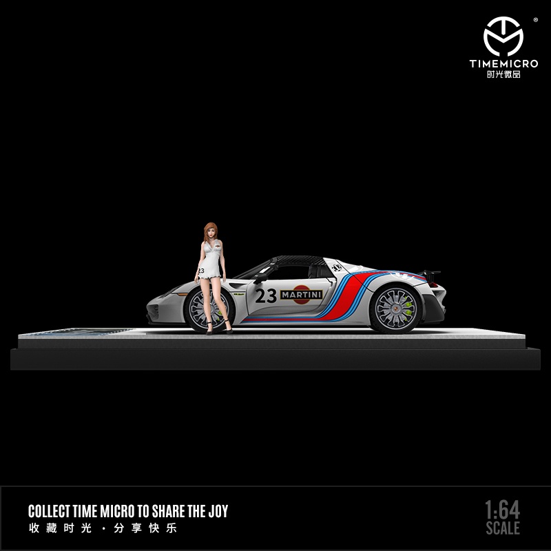 Mô Hình Xe Hơi porsche 918 martini Bằng Hợp Kim Tỉ Lệ 1: 64