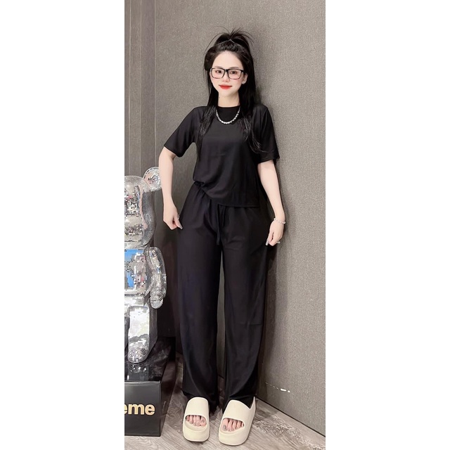 Đồ bộ quần dài ống rộng nữ