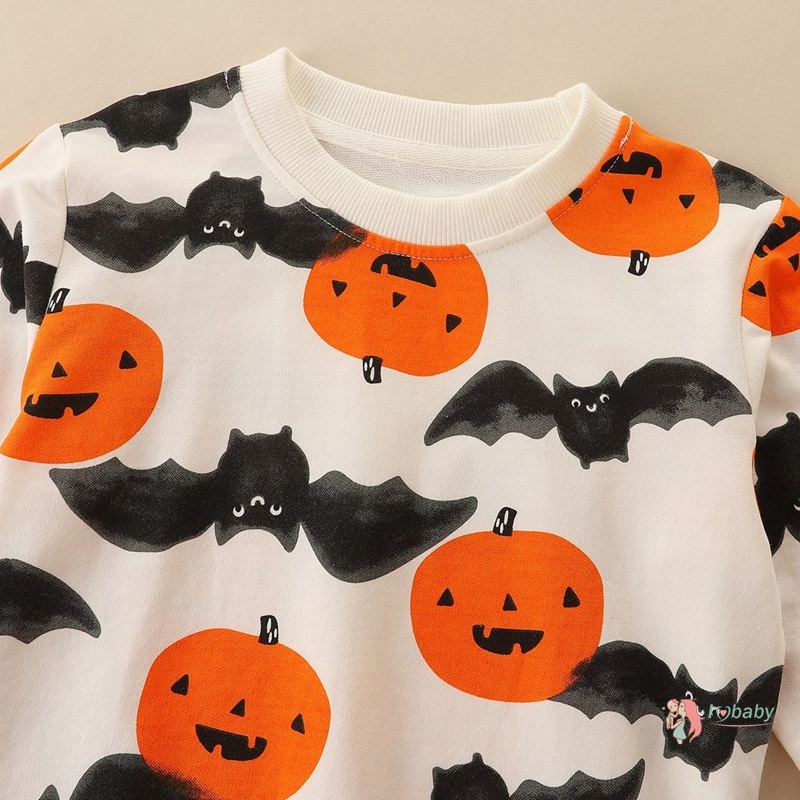 Áo sweater Tay Dài Hoạ Tiết halloween Cho Bé