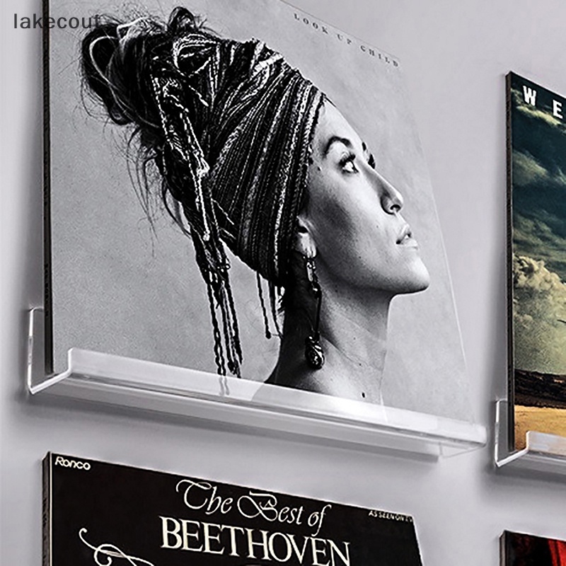 Giá Đỡ Đĩa vinyl Trong Suốt Treo Tường Trưng Bày Hàng Ngày lp Trang Trí Nhà Cửa