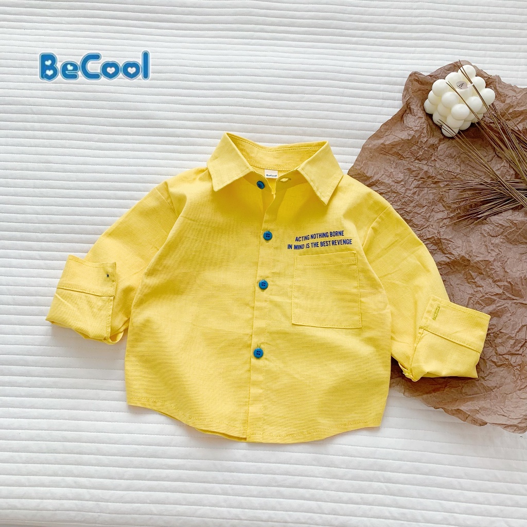 Áo Sơ Mi Dài Tay Cho Bé Trai Áo Sơ Mi DATE, Áo Sơ Mi Dài Tay Cho Bé Từ 10 đến 26kg BAOBAOKIDS