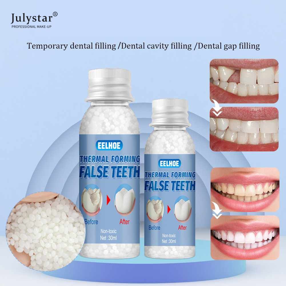 Răng giả nhựa Nướu đặc Răng có thể định hình Biến đổi nhiệt của vật liệu trám tạm thời Nha khoa phục hồi Vệ sinh răng miệng Chăm sóc răng giả JULYSTAR