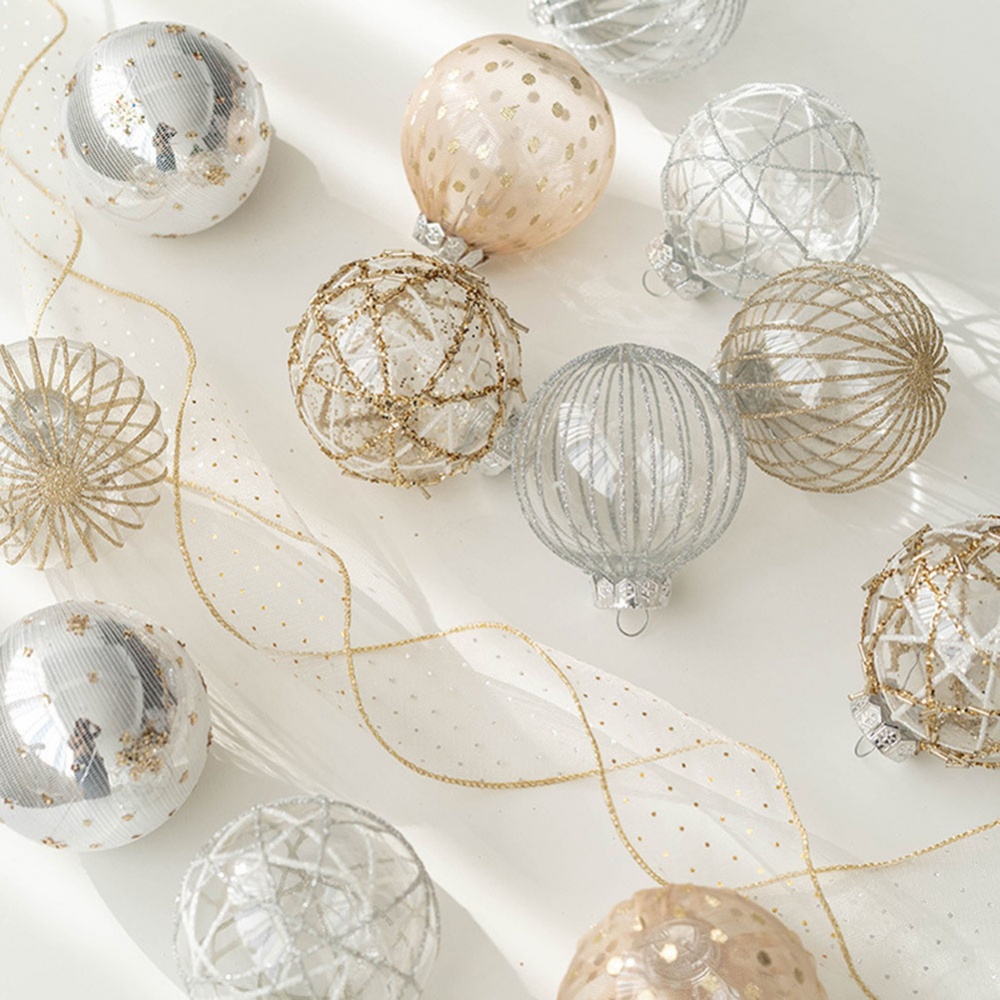 Premium 8cm Christmas Ball Ornaments Set of 6 Add Sparkle to your Christmas Tree