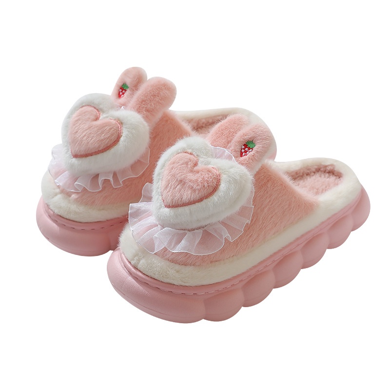 Mới Dép Bông Đi Trong Nhà Hình Trái Tim Thời Trang Thu Đông
