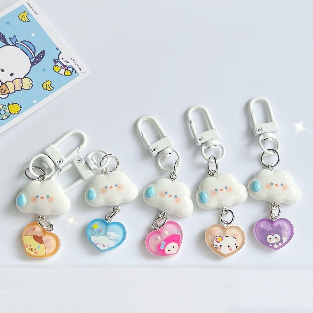 Mluck cinnamoroll Móc Khóa Hình Đám Mây Hoạt Hình my melody my melody Đám Mây Trái Tim Thiên Nhiên Bằng Nhựa resin Cho Nữ