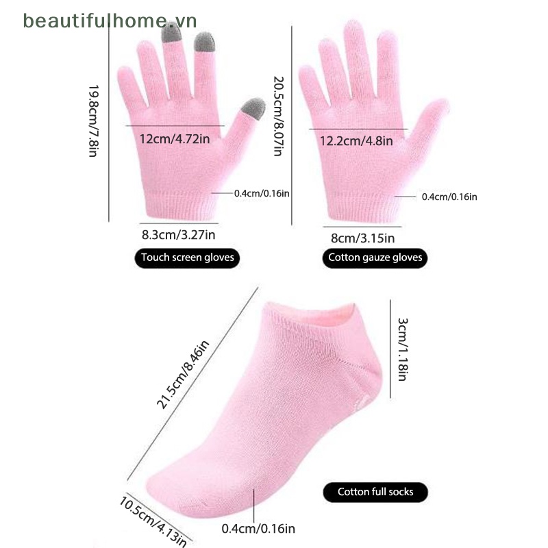 1 Cặp Găng Tay gel spa Cảm Ứng Dưỡng Ẩm Làm Trắng Tẩy Tế Bào Chết Chăm Sóc Bàn Chân