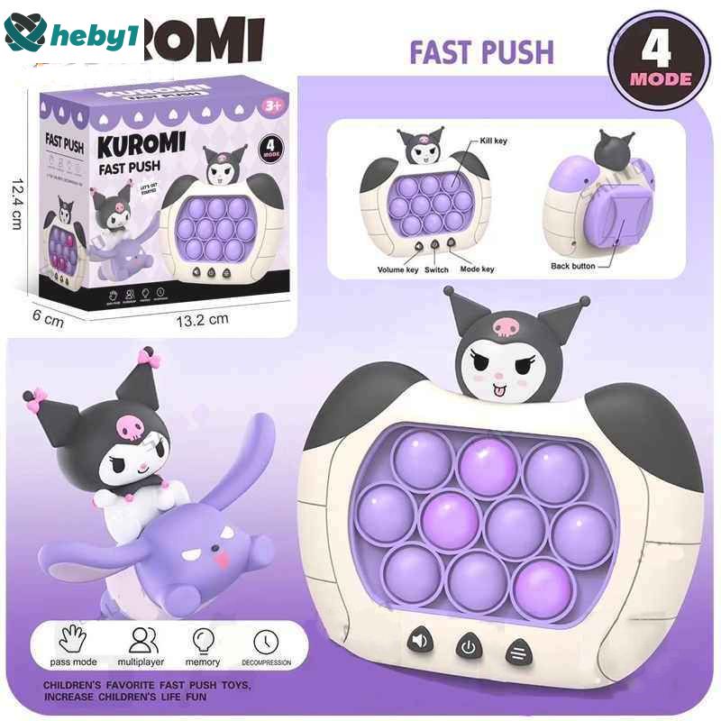 * Hàng sẵn có * Pop It Tốc độ điện tử Trò chơi đẩy nhanh Đồ chơi Doremon Kuromi Kitty Console Đồ chơi giáo dục sớm heby1