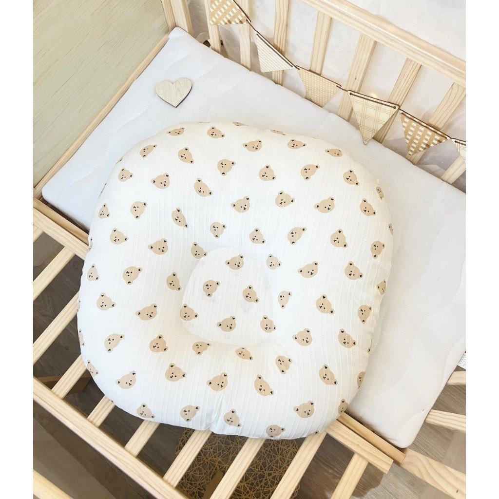 Gối Chống Trào Cho Bé Kích Thước 70*70cm Nặng 1.8-1.9kg Vải Đũi Gân Doomi Baby - HT659