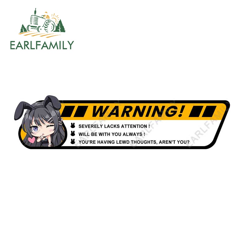 Đề Can vinyl Dán Trang Trí Xe Hơi / Mô Tô Họa Tiết sakurajima 13cm x 3.5cm Vui Nhộn