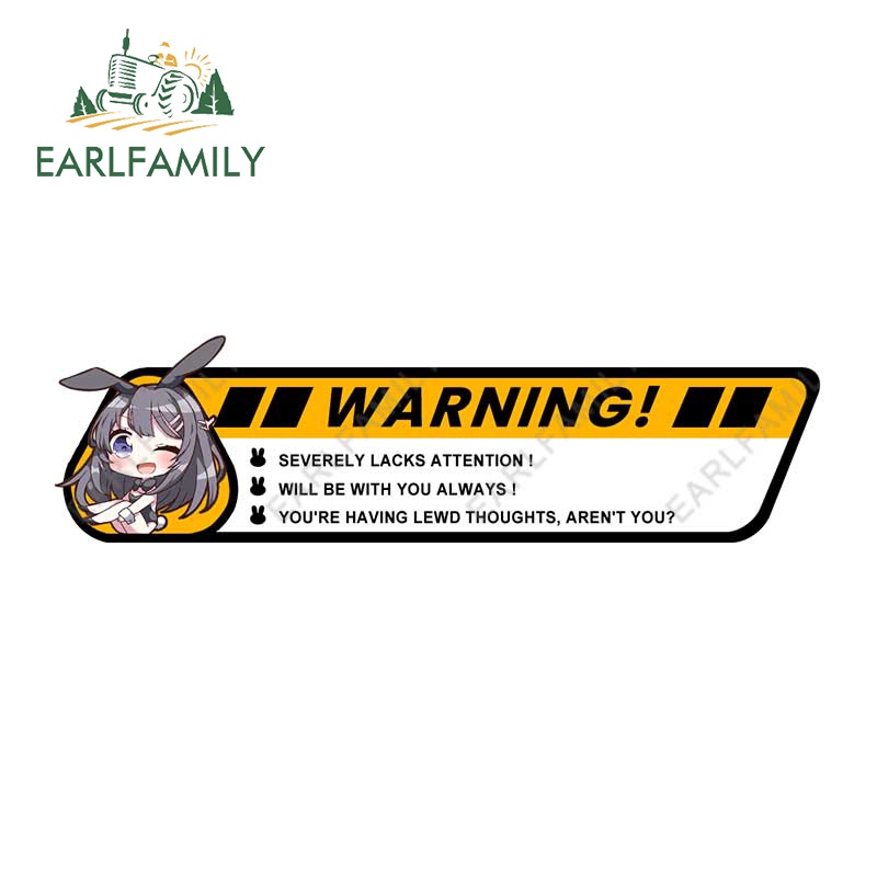 Đề Can vinyl Dán Trang Trí Xe Hơi / Mô Tô Họa Tiết sakurajima 13cm x 3.5cm Vui Nhộn