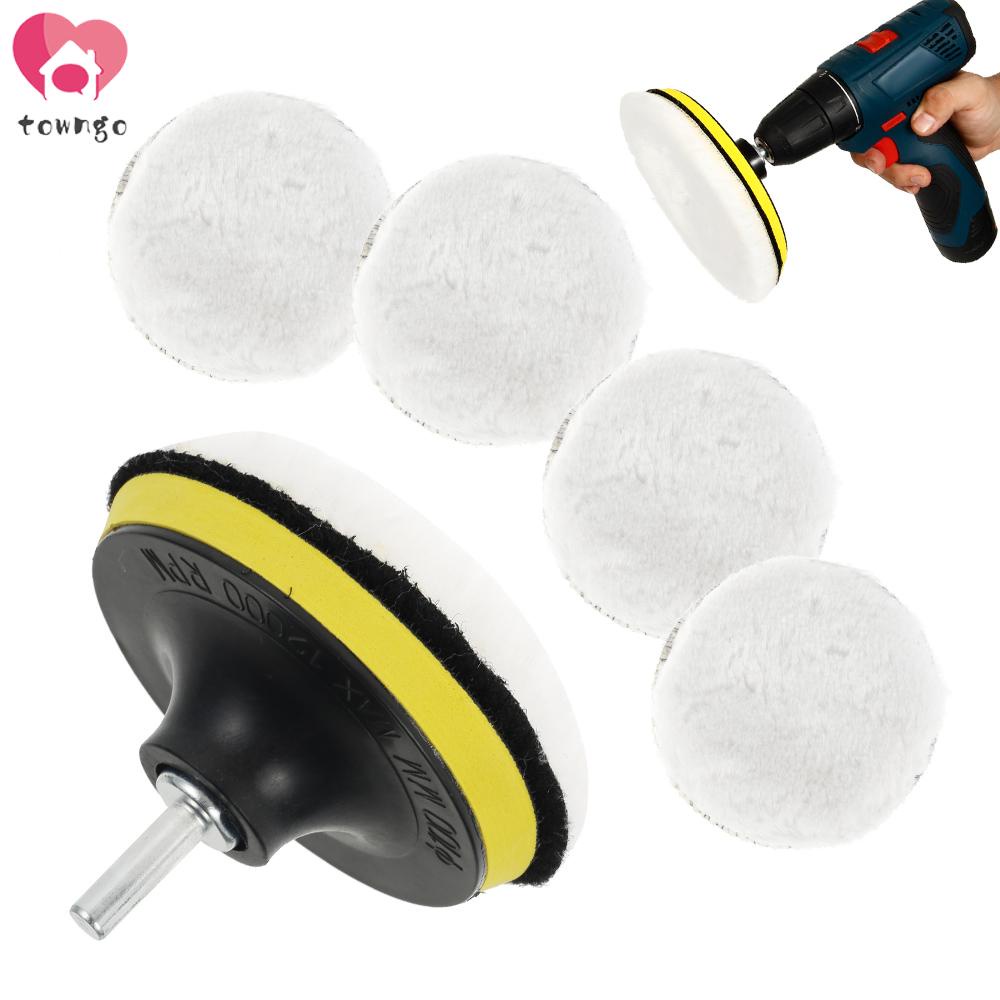 Bộ 7 Miếng Đệm Len Đánh Bóng Xe Hơi Skc1019 4 inch