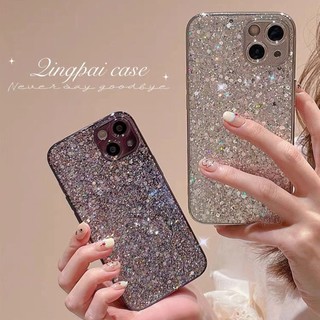 Mới Ốp Điện Thoại Cứng Mạ Điện Lấp Lánh Chống Sốc Cho iphone15 14 13 12 11 pro max 14 15 plus