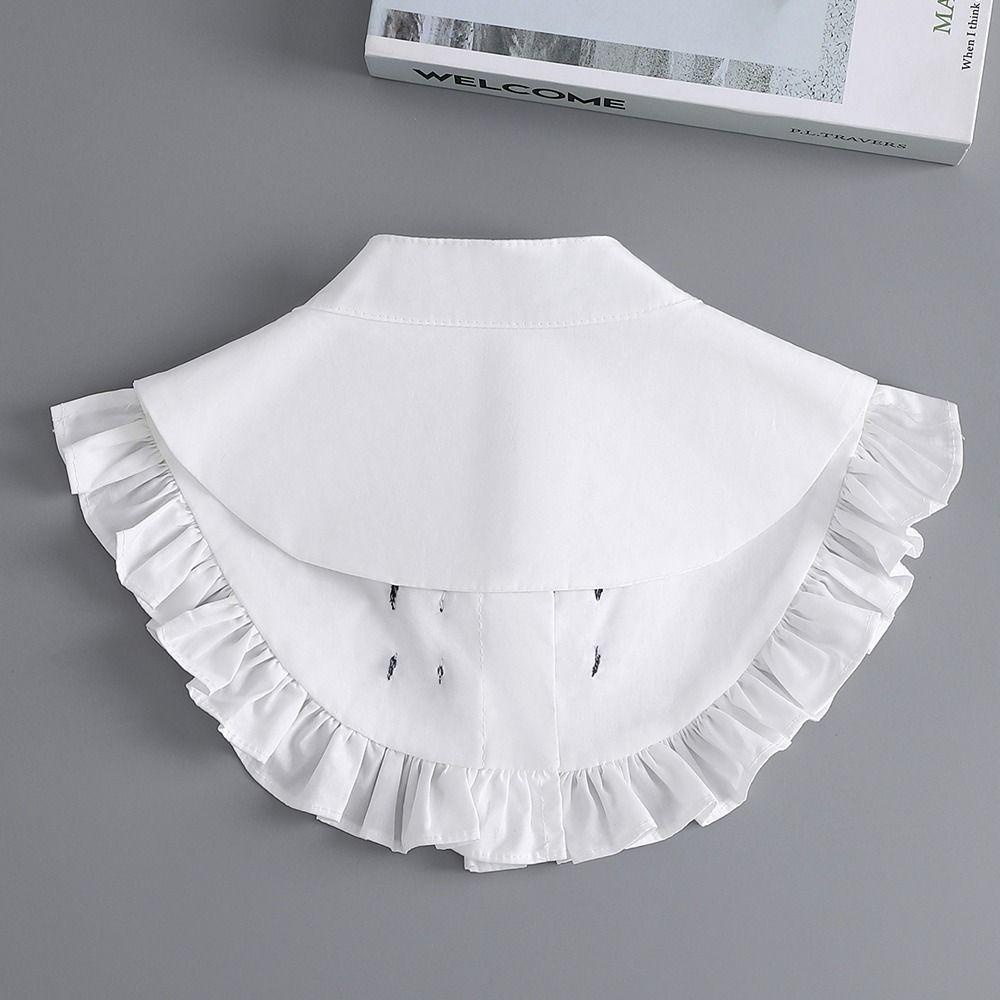 Cổ Áo Sơ Mi Giả Bằng cotton Phong Cách vintage Thời Trang Cho Nữ