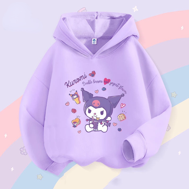 Sanrio Áo hoodie In Hình kuromi cinnamoroll my melody Dễ Thương Cho Bé Gái