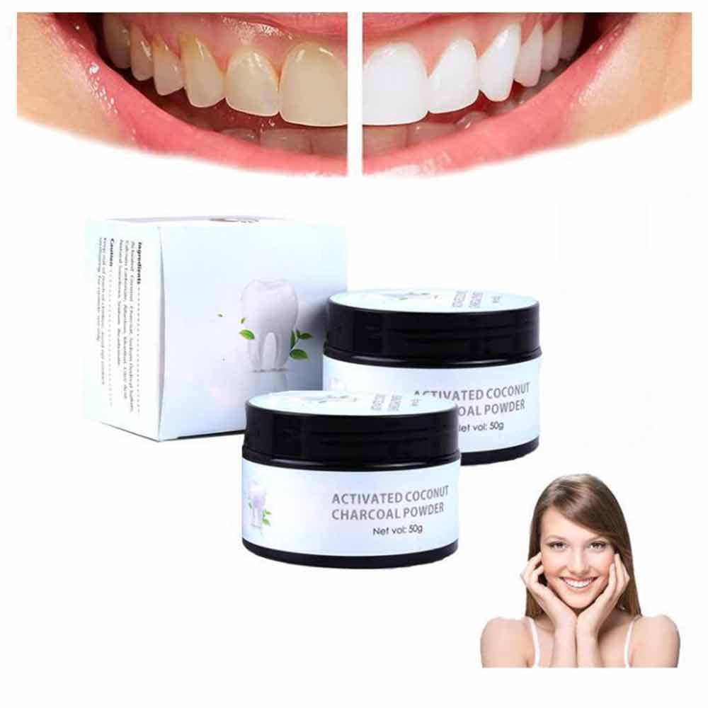 Teeth Whitener Whitening Organic Activated Coconut Charcoal Powder/Serbuk Arang Pemutih Gigi