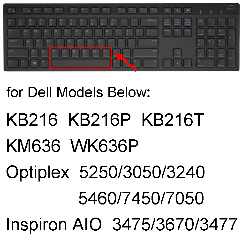 Bàn Phím Cho dell kb216 km636 kb216p optiplex 7050 7450 inspiron aio 3475 3670 3477