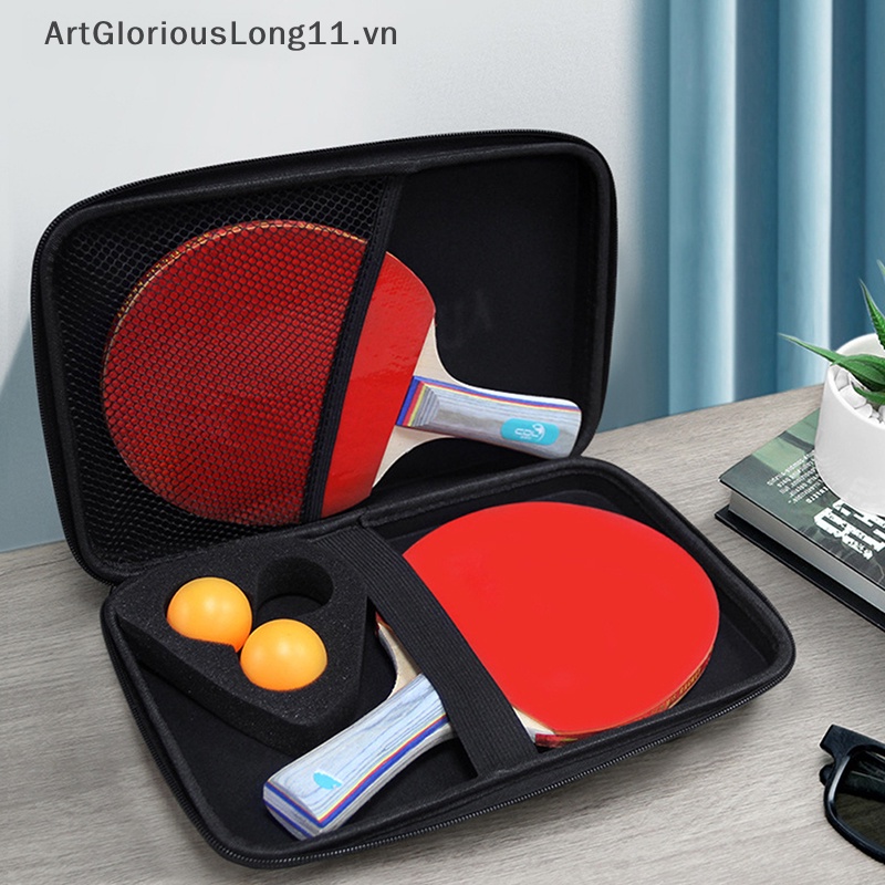 Artgloriouslong Túi Đựng Vợt Bóng Bàn Hình Vuông Cứng Có Khóa Kéo Chất Lượng Cao