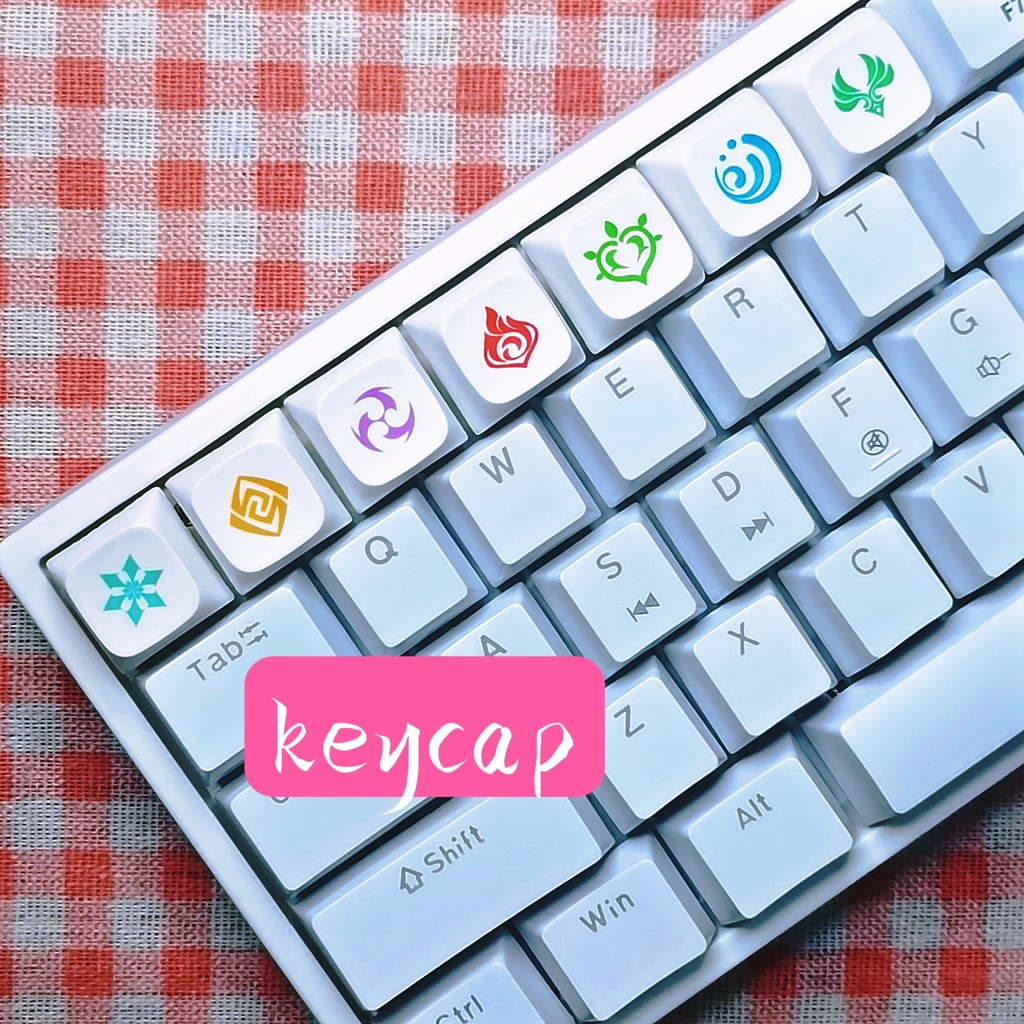 Set 7 Nắp Đậy Bàn Phím Cơ pbt xda genshin Chuyên Dụng