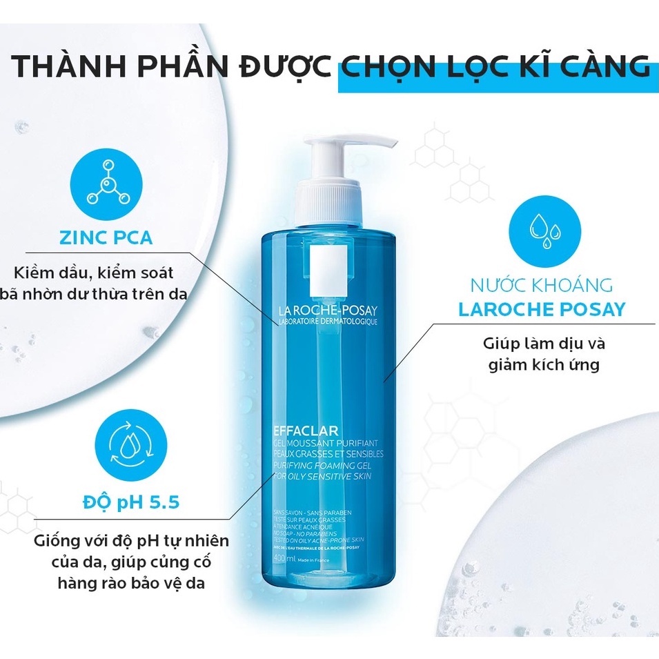 Sữa Rửa Mặt La Roche Posay Dành Cho Da Dầu Mụn 400ml | BigBuy360 - bigbuy360.vn