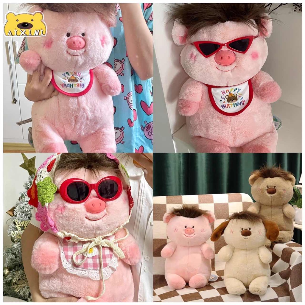 🐷Phim Hoạt Hình Dễ Thương Đa Dạng Gấu Lợn Mũi To Đồ Chơi Sang Trọng Búp Bê Ragdoll Búp Bê Quà Tặng Trẻ Em Gái