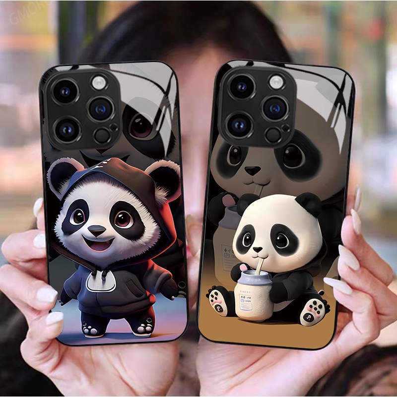 Ốp Lưng Hình Gấu Trúc Phong Cách Trung Hoa Cho iphone 14 pro max apple 13 iphone 12 iphone 11 iphone 15 pro max