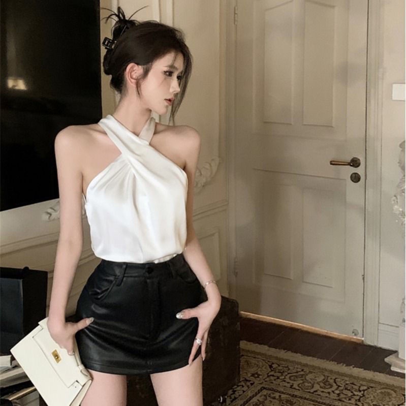 Áo Hai Dây Dáng Ngắn Cỡ Lớn 150kg Phong Cách Mùa Hè Mới Cho Nữ