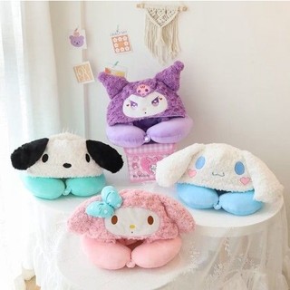 Sanrio gối kê cổ hình chữ u 30cm kuromi hello kitty dễ thương mymelody dùng khi đi du lịch