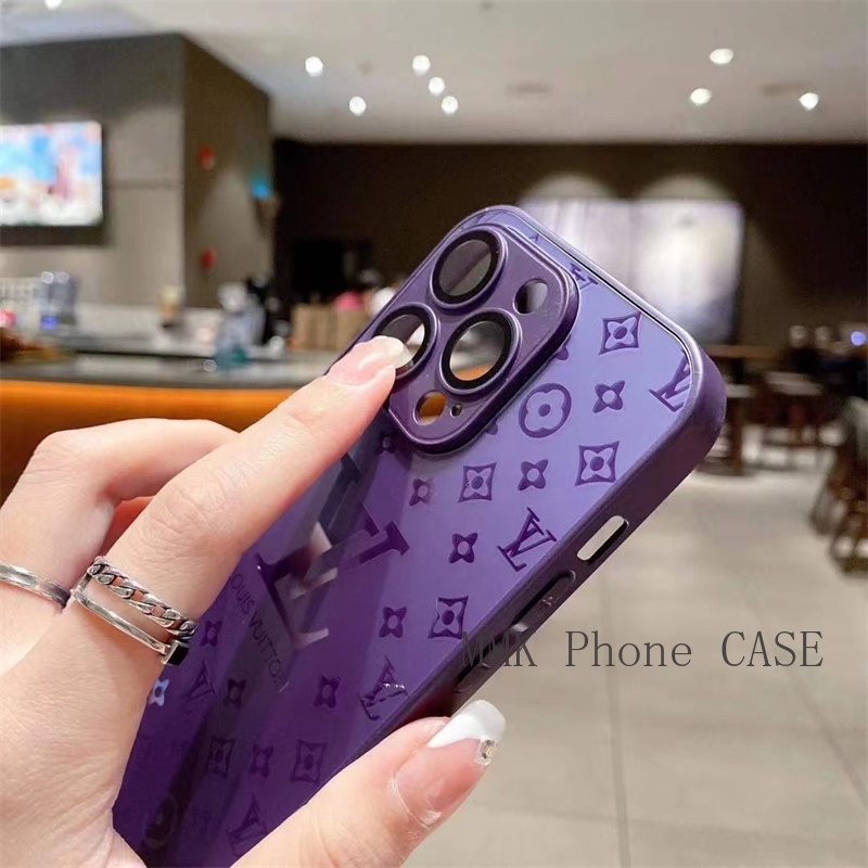 Sang Trọng Ốp Điện Thoại Mặt Kính In Họa Tiết Cho iphone xs max xr x 7 plus 8 8plus 14 13 12 11 pro max