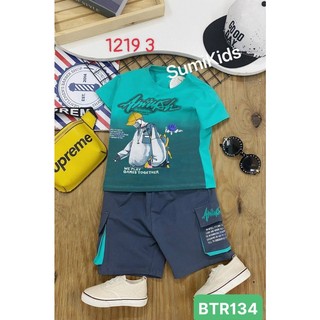 Sumikids. Bộ bé trai túi hộp in hình