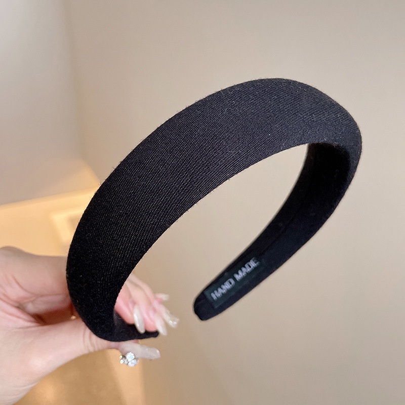 Băng Đô Cài Tóc Xốp Màu Trơn Dễ Thương Phong Cách Hàn Quốc Thời Trang Cho Nữ