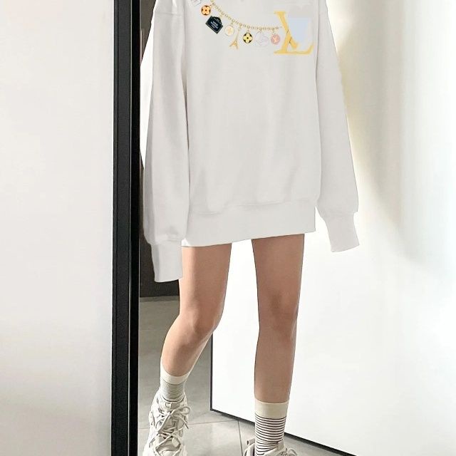 Áo Nỉ Tay Dài Cổ Tròn In Họa Tiết graffiti Mẫu Mới 2023 Thời Trang Thu Đông Cho Nam Và Nữ