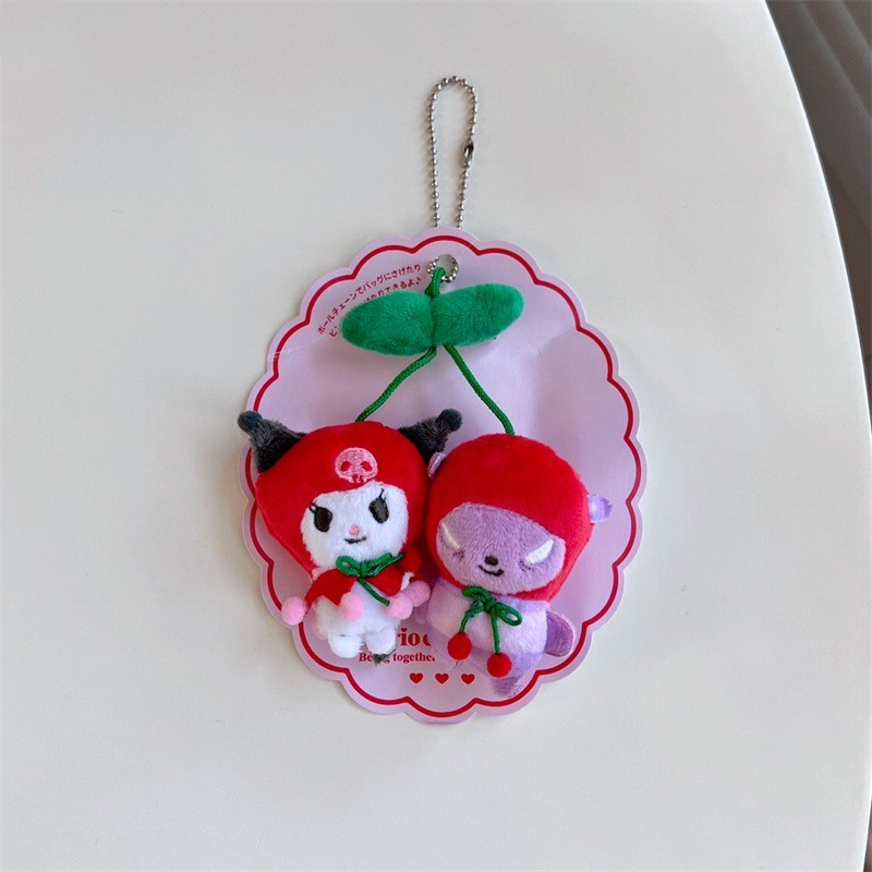 Sanrio Móc Khóa Hình Búp Bê Nhồi Bông kuromi pom pom purin Và hello kitty