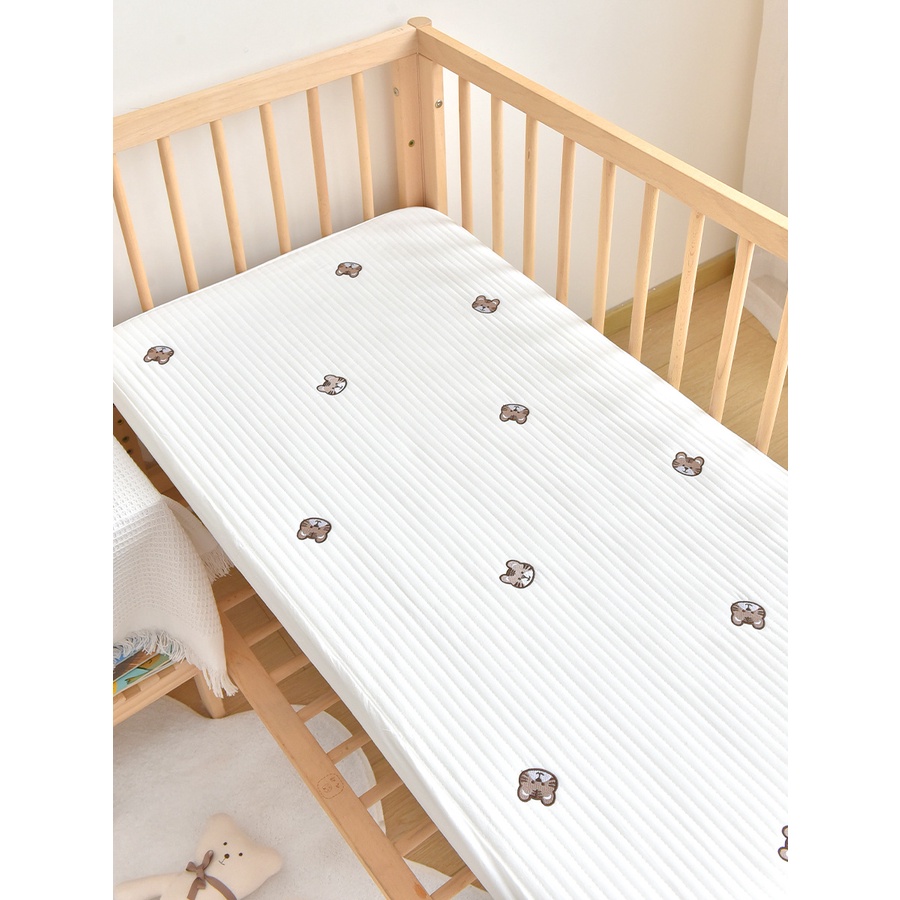 Ga Trải Giường Vải cotton Thêu Họa Tiết Hoạt Hình Dễ Thương Cho Bé Mẫu Giáo