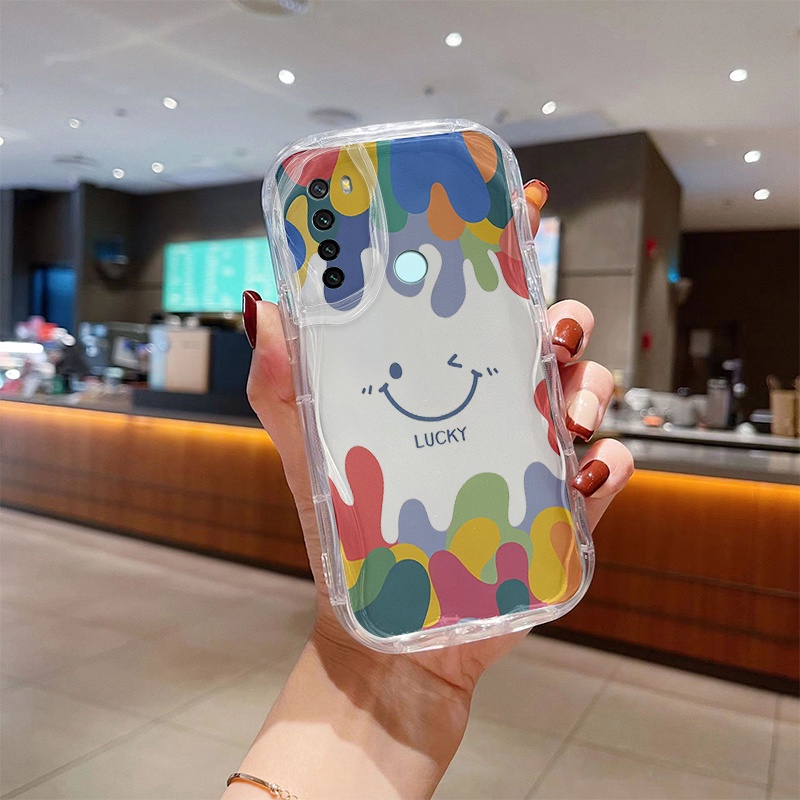 Ốp Điện Thoại Cho  redmi note 8 Mặt cười Cầu vồng Hoa 🌈 🌸 😘 c_a13