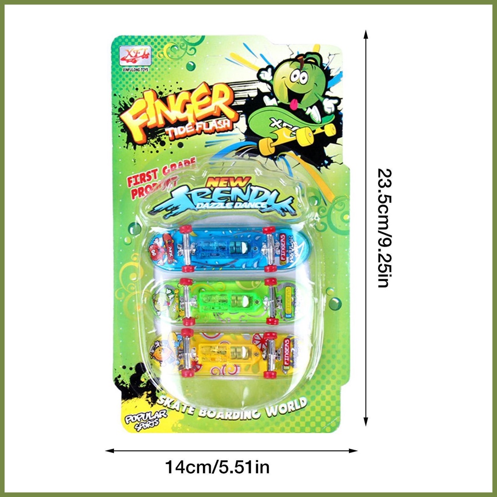 Set 3 Ván Trượt Ngón Tay mini Có Đèn led Phát Sáng