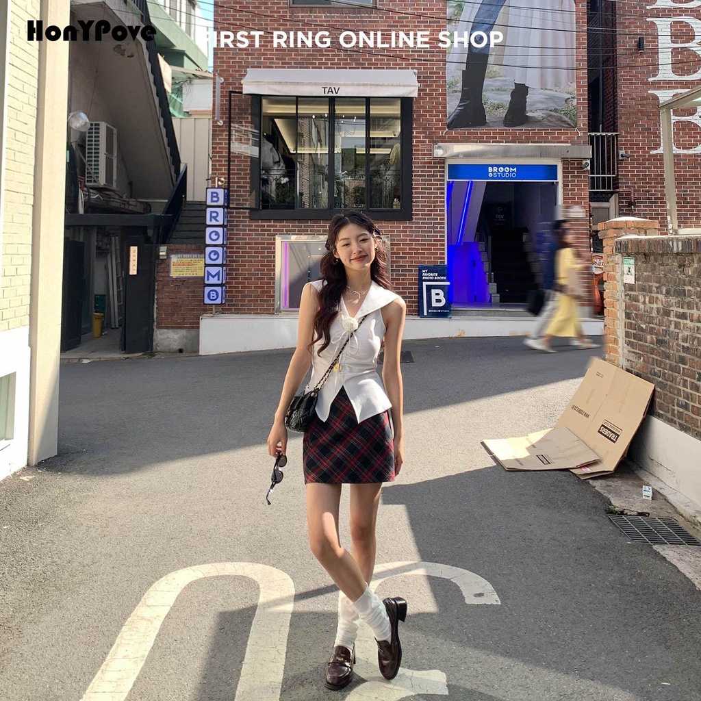 Áo Thủy Thủ Sát Nách Cổ Xếp Ly Thời Trang Mùa Hè 2023 i7j7