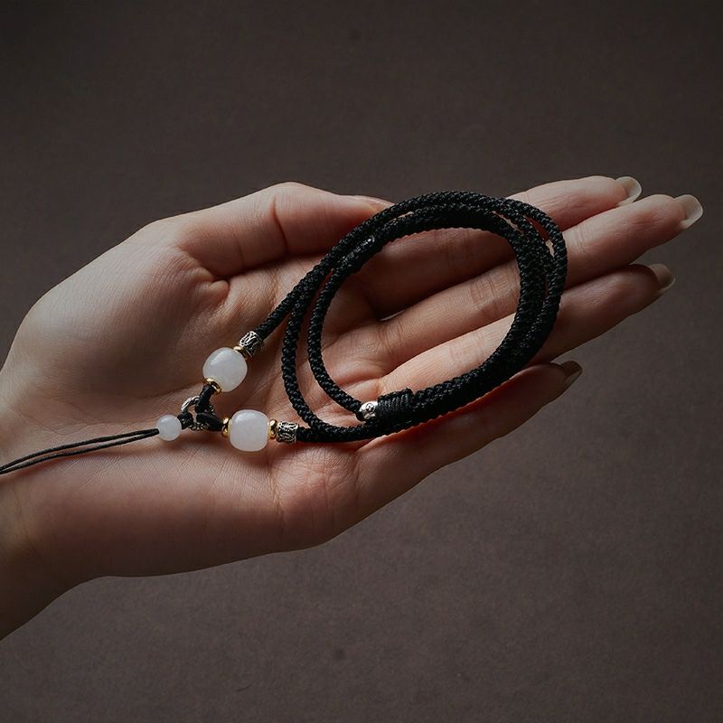 Dây Đeo Cổ Dệt Tay Mặt Đá Ngọc Bích pixiu guanyin 9.26 Dành Cho Nam Và Nữ